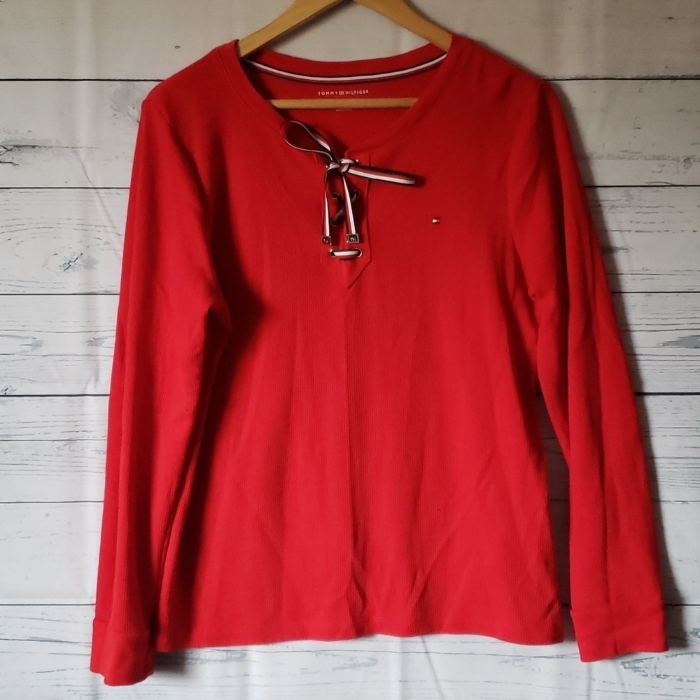 Tommy Hilfiger waffle longsleeve top